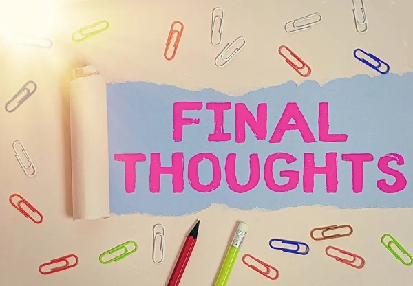 Final Thoughts