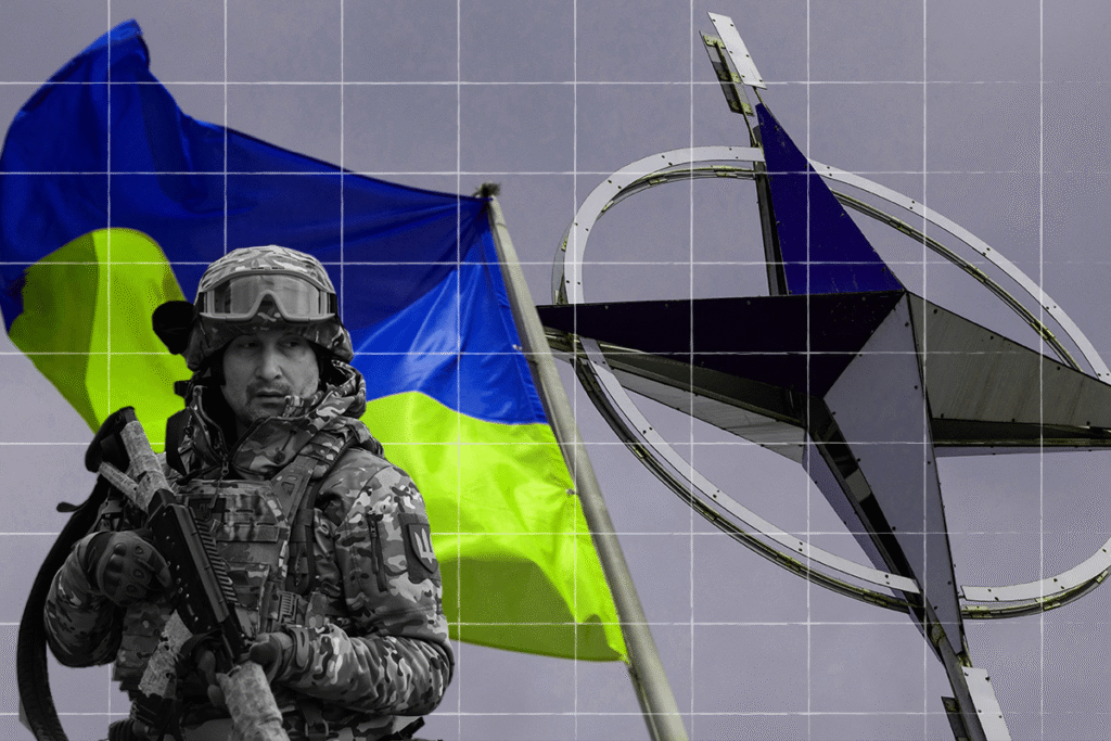 nato logo with army man